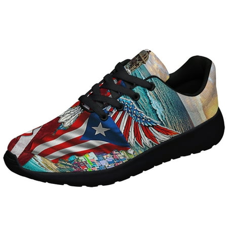 

Puerto Rico American flag Shoes Sneakers Black Size 11.5