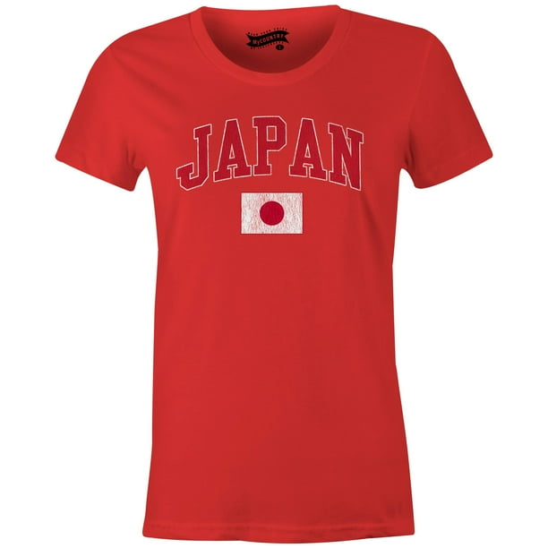 T-Shirt en Jersey Vintage Femme Japan MyCountry (Rouge) - IceJerseys