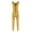 Gold, variant on Eandarui Kids Girls Shiny Metallic Camisole Leotard Ballet Dance Workout Full Length Unitard Jumpsuit Silver M