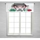 thumbnail image 1 of Cortina Valance ABPHQTO Perro Cocker Spaniel Elegante Sombrero Gris Gafas Rosa Roja 45x130 cm, 1 of 1