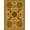 Golden Yellow Brown Rust, Pattern 2, variant on ODIKA 2'x3' Washable Doormat Non-Slip, Low Pile West Cowboy Wheel Motif With Rustic Southwestern Border Wild Flowing Dynamic for Entryway, Kitchen, Laundry Room