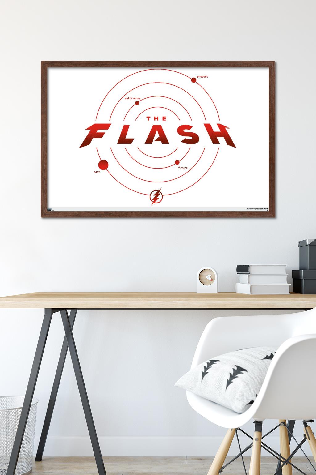 DC Comics Movie The Flash - The Timeline Wall Poster, 22.375" x 34" Framed