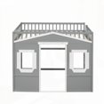 thumbnail image 4 of Full Size Gray+White Loft Bed with Ladder - Solid Pine Wood|Stable, 4 of 16