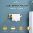 thumbnail image 3 of KOKOSIRI Gold Toilet Paper Holder Toilet Roll Holder for Bathroom Kitchen Washroom T-304 Stainless Steel Wall Mounted Brushed Gold B2003BG, 3 of 9