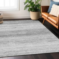 Addison Rugs Chantille Indoor/Outdoor Transitional Stripes Gray Washable Rectangle Rug, 8' x 10'