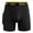 Yellow, variant on Mens Long Leg Boxers Briefs With Side Pocket Contrast Letter Waistband Soft Breathable Pouch Stretch Solid Color Male Daily Travel Gym Loungewear Underpants