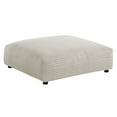 thumbnail image 4 of Solace Modular Corduroy Upholstered Armless Chair and Ottoman Set in Almond, 4 of 11