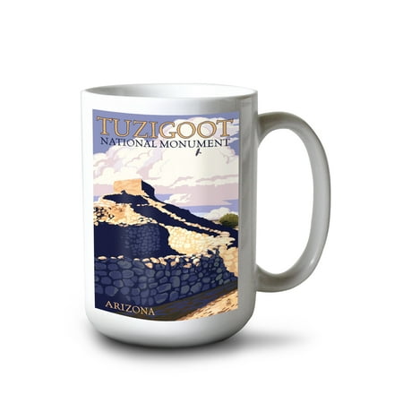 

15 fl oz Ceramic Mug Tuzigoot National Monument Arizona Dishwasher & Microwave Safe
