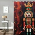 thumbnail image 2 of Shiartex Nutcracker Shower Curtain with Hooks, Chic Modern Bathroom Decor Set, 100% Polyester Fabric, Christmas Theme, Various Sizes 60x72, 2 of 7