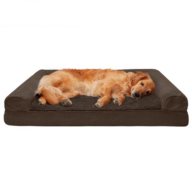 FurHaven Pet Dog Bed Cooling Gel Memory Foam Orthopedic UltraPlush