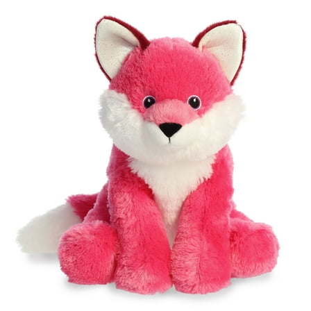 Aurora  12 in. Huggable Destination Nation Fox Global Exploration Learning Fun Stuffed Animal Plush Toy, Pink