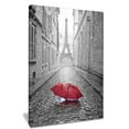 thumbnail image 2 of Designart 'Eiffel View from Paris Street ' Cityscape Photo Canvas Art Print, 2 of 3