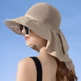 thumbnail image 6 of PBAZIH Women's Summer Sun Hat, Outdoor Neck Protection Visor, Wide Brim Fishing Hiking Cap, Lightweight Breathable Sunscreen Shawl for Daily Use, Fashionable UV Shield Accessory, 6 of 8