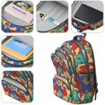thumbnail image 4 of Colorful Butterfly Pattern Cute School Backpack Bag with Padded Back and Adjustable Shoulder Straps 16.9 X 12.6 X 5.9 Inches, 4 of 5