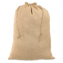 CleverDelights 18" x 24" Burlap Bags - 2 Pack - Natural Jute Burlap Drawstring Sacks