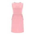 thumbnail image 6 of Summer Dresses For Women 2025 Sevevn Fashion Women's Casual Comfortable Solid Sleeveless V-Neck Pocket Dress, 6 of 8