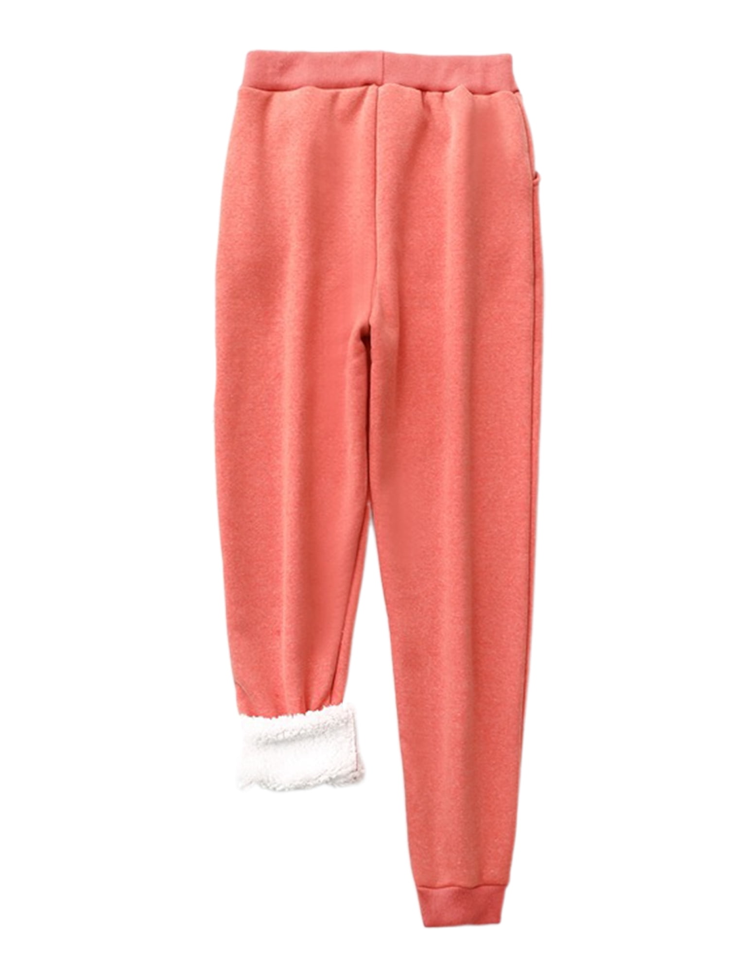 Paille Ladies Straight Leg Thermal Fleece Pants Lounge Athletic Jogger