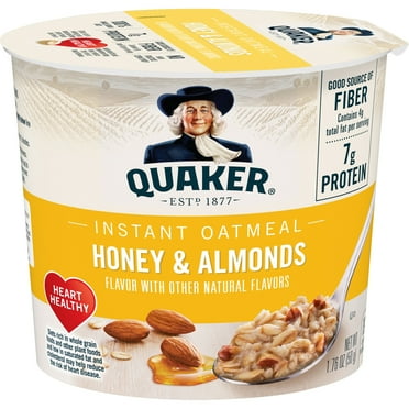 Quaker Honey & Almond flavored Instant Oatmeal, 1.76 oz