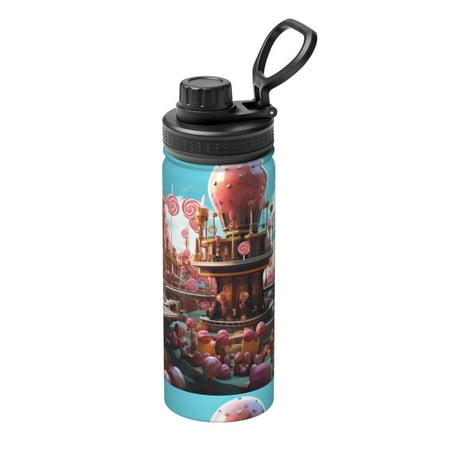 

Ocsxa fairy-tale-world-with-delicious-candy Print 18oz Stainless Steel Water Bottle Unisex Water Bottle Insulated Sports Water Cup Flask for Cold Water Drinks/Sports/Travel/Car/School