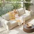 thumbnail image 3 of Vorthio 3-Seater Farmhouse Sofa, Deep Seat Couch with High Back Support, Removable Washable Cover, White, 3 of 8