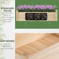 thumbnail image 6 of 34" X 34" 2-Tier Wooden Raised Garden Bed, Elevated Planter Box for Vegetables, Herbs & Flowers - Natural Fir Wood with Drainage Holes Five, 6 of 9