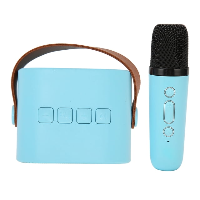 Haut-parleur BT Portable avec Microphone, Machine de Karaoké Rétro, Haut-Parleur Stéréo HD Rechargeable Cadeau pour Enfants et Adultes