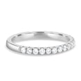 thumbnail image 5 of ESTE ORIGIN 2MM Moissanite Two-Third Pavé Wedding Ring – 0.46 Ct, Half Eternity Band in 14K White Gold for Women, 5 of 7