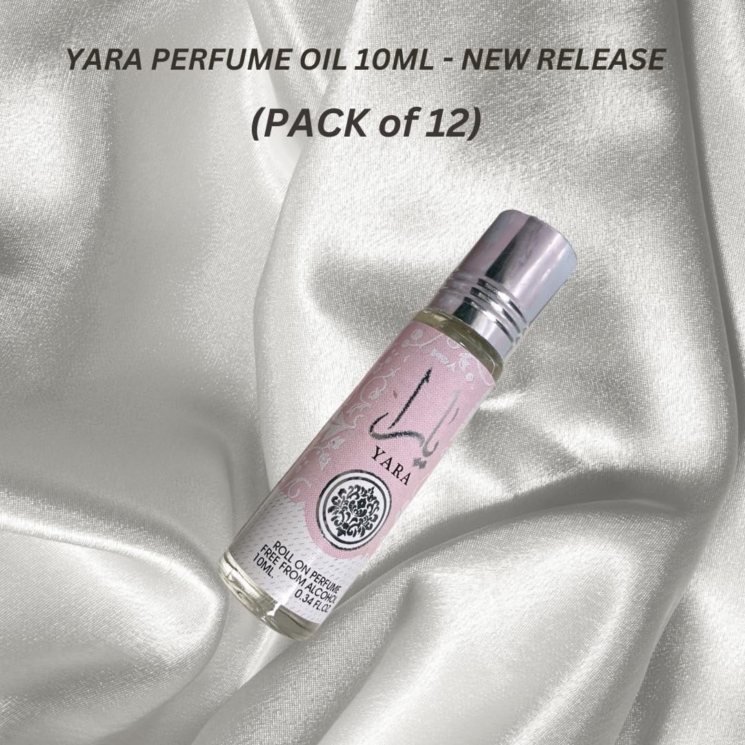 (12-Pack) Lattafa Yara Roll On Perfume Oil CPO 10ml (0.34 Ounce) Travel Size