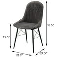 thumbnail image 5 of Newboti Furniture Grey and Black Tufted Back Dining Chairs (Set of 2) 24846, 5 of 8