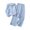 Q248 Sky Blue, variant on Angala 2 Piece Outfits For Girls Notch Neck Long Sleeve Striped Shirts With Loose Fit Pants Set Girls Autumn Daily Wear Clothes
