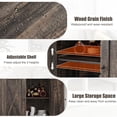 thumbnail image 3 of Farmhouse Sideboard Buffet Cabinet, Rustic Modern Storage with Adjustable Shelves, 2 Barn Doors, Multi-Functional Coffee Bar, Kitchen Organizer for Living Room, Dining Room, Entryway, 3 of 7