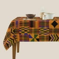 thumbnail image 6 of Square Tablecloth 60x60 Inch, African Tribal Ethnic Texture Polyester Table Cloth For Parties Decorative Waterproof Farmhouse Oil-Proof Fabric Farmhouse Table Covers For Kitchen Dinning Indoor Room, 6 of 6