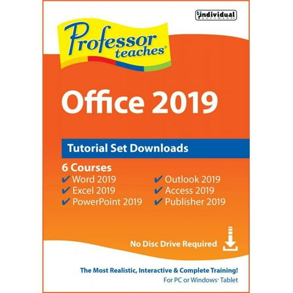 Individual Software Professor Teaches Office 2019 Tutorial Set PC Software