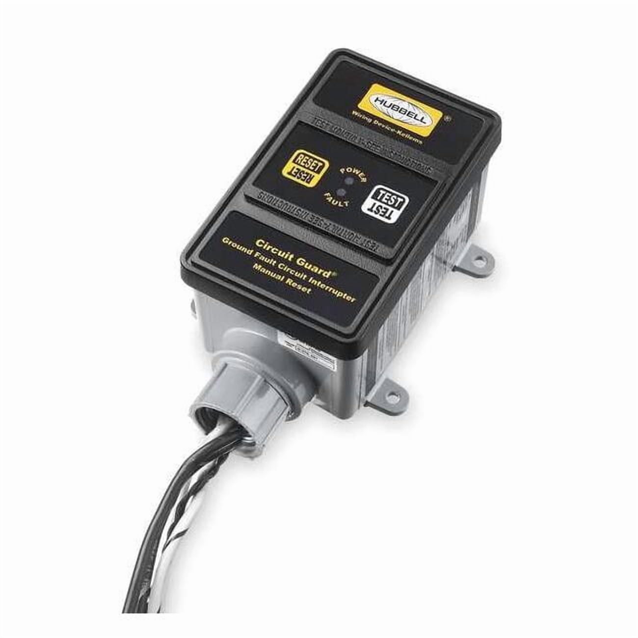 Hubbell Wiring Device-Kellems GFCI,Hard Wired,240V,30A,Black GFHW23005