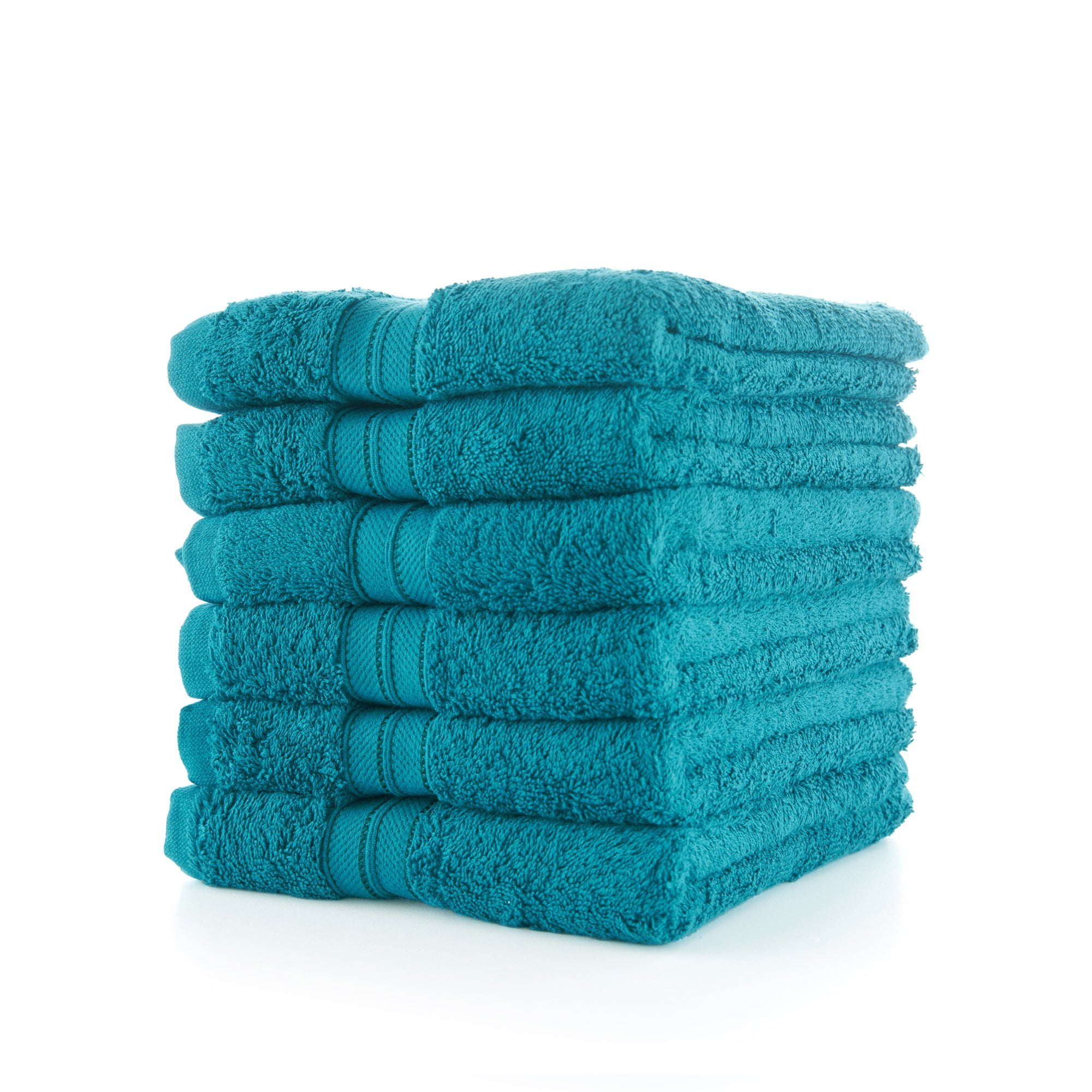 "Mellanni 100 Cotton Hand Towels, 16""x28"", Teal Colored, 6 Pack