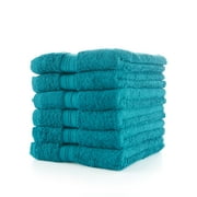 Mellanni Hand Towels 100% Cotton 16"x28", 6 Pack, Teal