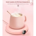 thumbnail image 2 of Calentador de tazas de , posavasos para calefacción de oficina en hogar, 10 W, 3 modos, pantalla apagado automático para , leche, té Rosado, 2 of 9