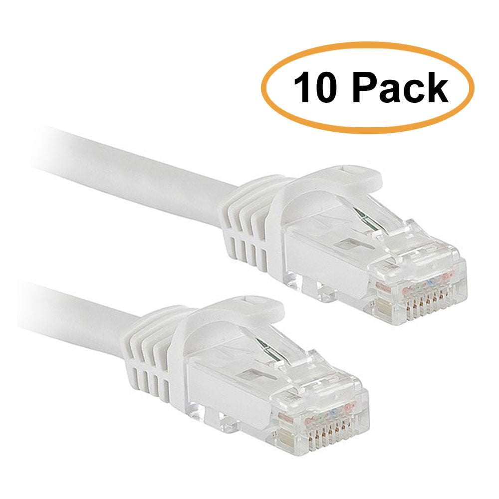 CLASSYTEK FLEXboot Series Cat5e 24AWG UTP Ethernet Network Patch Cable 10ft White
