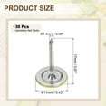 thumbnail image 2 of 30Pack Push Pins, 11mmx17mm Round Flat Head Decorative Thumb Tacks, Light Yellow, 2 of 7