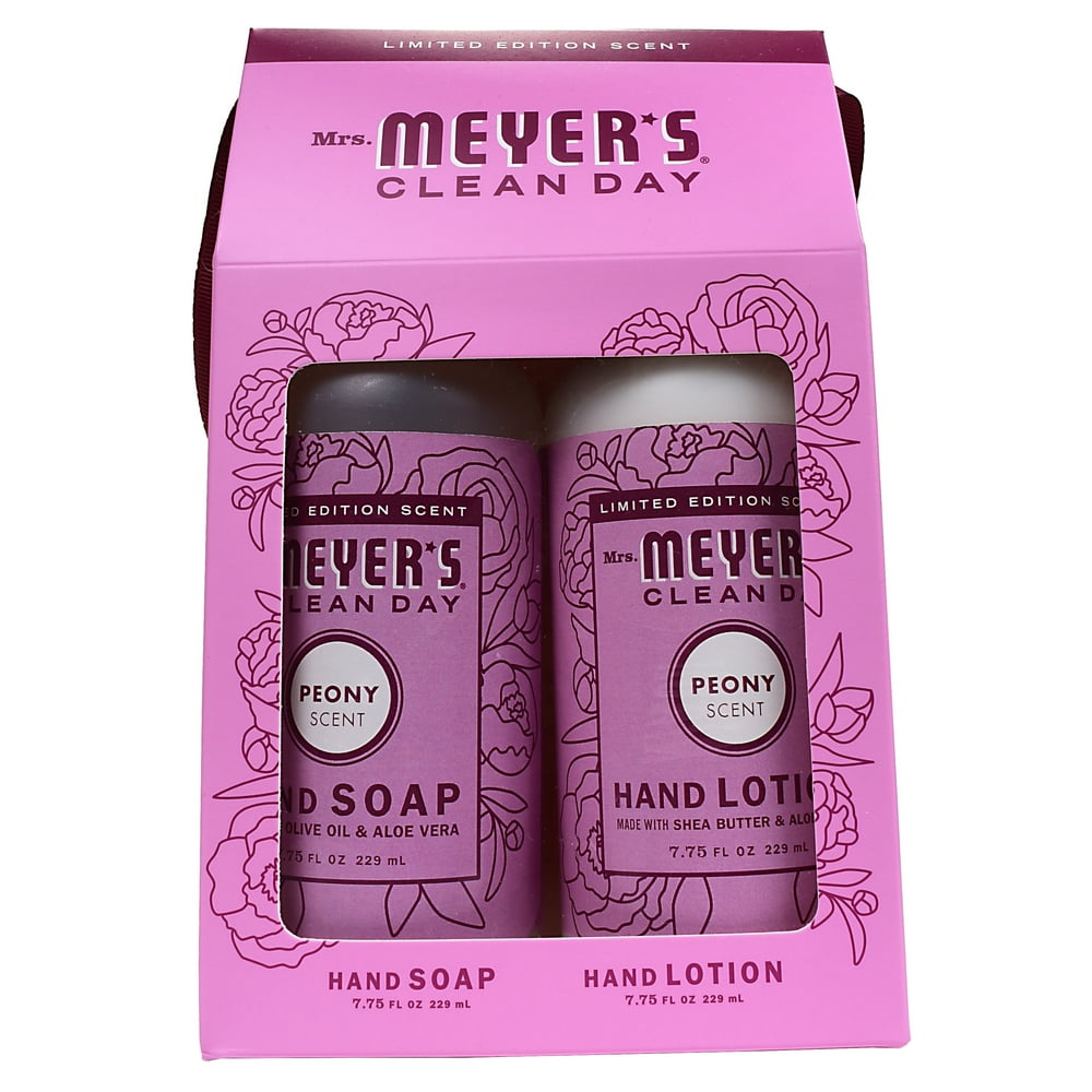 Mrs. Meyer’s Clean Day Gift Set, Peony Scent, Hand Soap and Hand Lotion