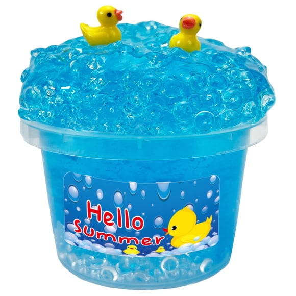 Abalorio de pecera Slime QOFRJTU, encantador, azul crujiente, suave y no pegajoso