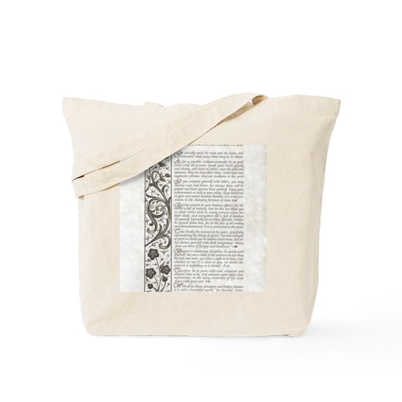 CafePress - The Desiderata Poem By Max Ehrmann Tote Bag - Unisex Canvas Tote Bag, Beige, 1-Piece