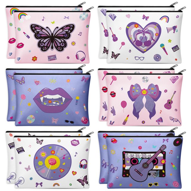 Bolsas de maquillaje Reginary Olivia Music, 12 unidades, para mujer