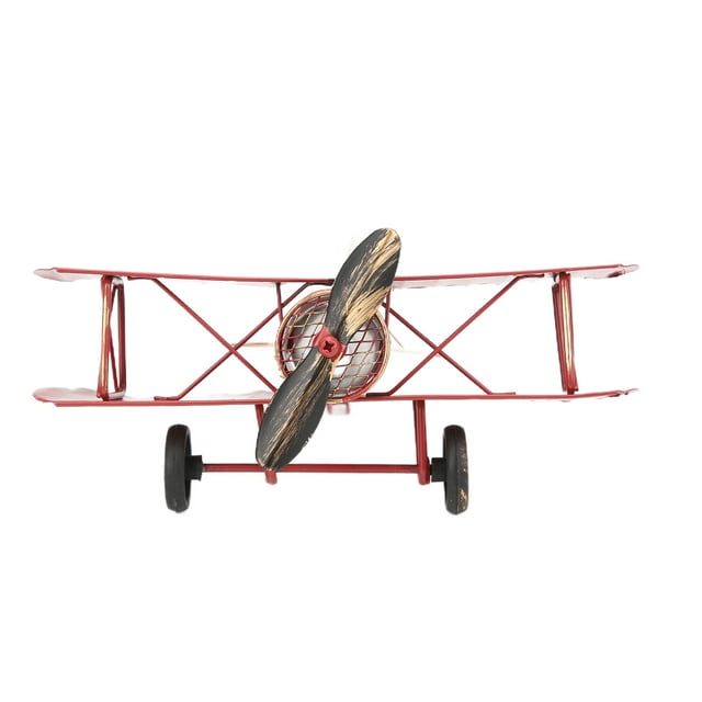 LYUMO Wrought Iron Plane, Biplane Retro Airplane Model For Cafe Ornament For Home Decoration For Aircraft Enthusiasts