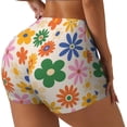 thumbnail image 1 of Fotbe Groovy Daisy Flowers Shorts Sin Costuras – Shorts Deportivos de Cintura Alta para Mujer, Elásticos para Gimnasio, Yoga, Running o Ciclismo-XX-Large, 1 of 8