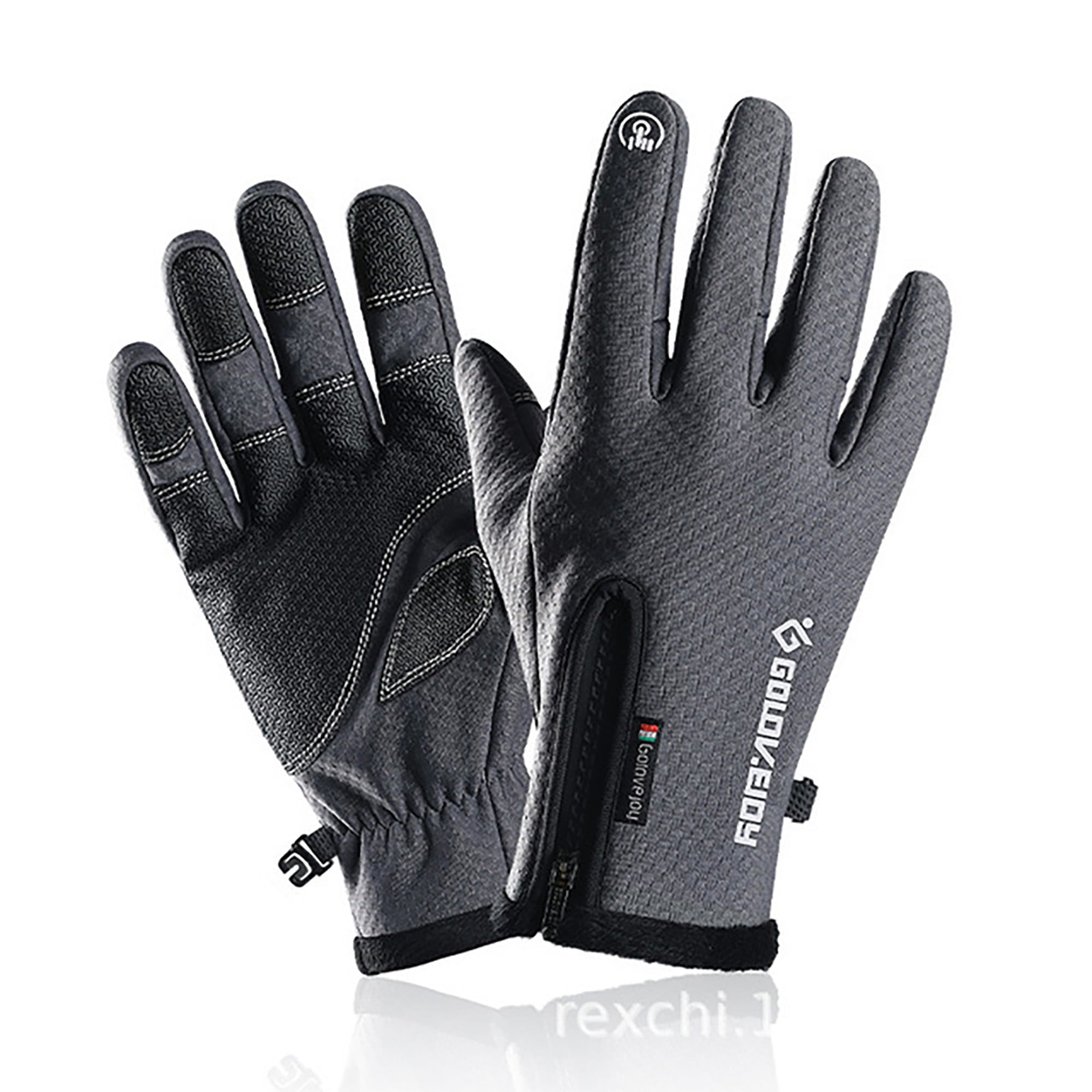 Details about   Running Black Waterproof Winter Gloves Mens Touch Screen Sports Winter Warm Gray