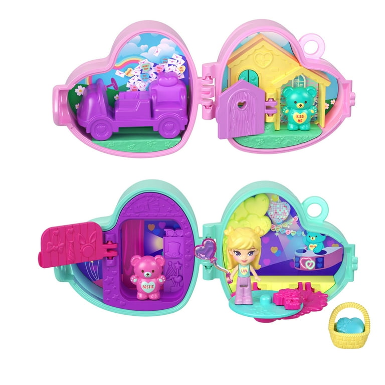 Polly Pocket x Sweethearts Doll & 2 Playsets with 7 Accessories