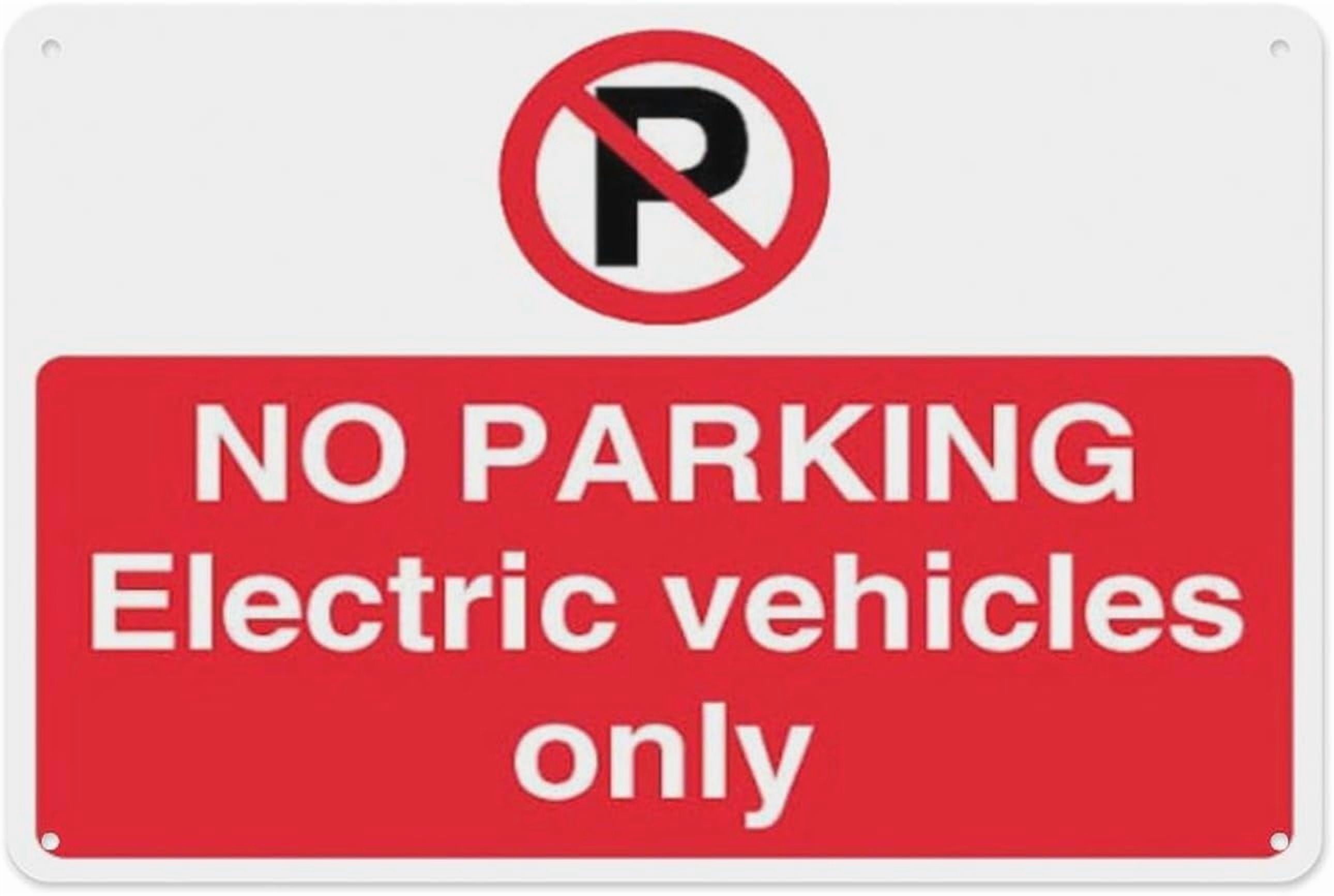 Electric Vehicle Charging Station Reserved Sign - 8x12 Inch Aluminum Metal Plate