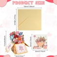 thumbnail image 3 of Xinyat 3D Pop-Up Greeting Card, Handmade Popup Flower Bouquet Card with Envelope for Mother's Day Thank You Anniversary Birthday, 3 of 5