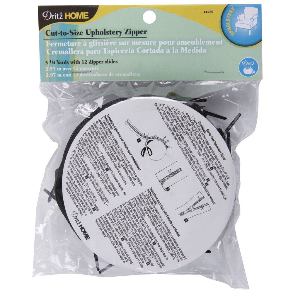 Dritz Home 44239 Nylon Upholstery Zipper, 31/4Yards (Cut to Size